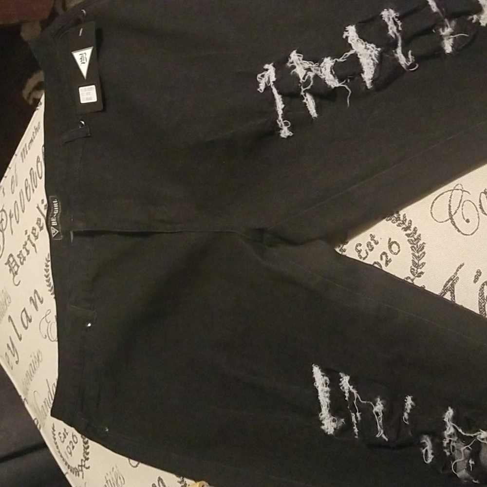 Black distress Jeans